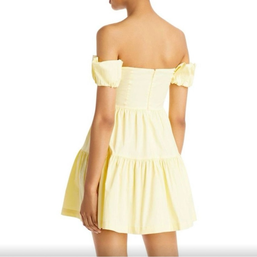 STAUD Light Yellow Off-Shoulder Dress - Picture 3 of 6